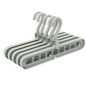 Multi-Functional Folding Plastic Storage Clothes Hook Hanger Set  of 5